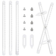 【送料無料】陶器投げゲージセット ホワイト陶器高さ測定定規アクリル粘土クラフト測定ゲ