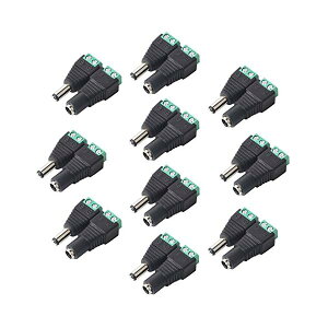 �y���������z20�� 2.1mmx5.5mm DC�N�C�b�N�R�l�N�^ 12V�d���A�_�v�^�l�W�[�q�t��DC�R�l�N�^�I�X/