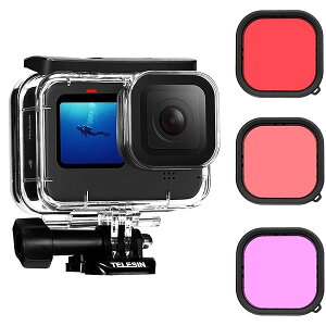 �y���������zGoPro �p �h���n�E�W���O�P�[�X + 3��ނ̐F �t�B���^�[ GoPro Hero 13 Hero 12 Hero 11 mini