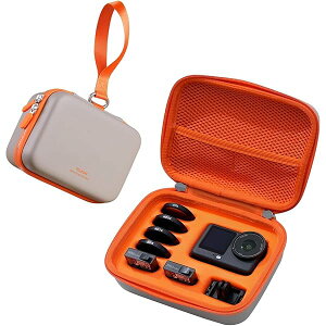 �y���������zDJI Osmo Action 6 ��p ��e�ʃP�[�X �\�ʖh�� �L�������O�P�[�X �ϏՌ� (�O���[)