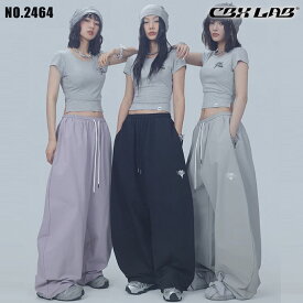 12/9まで★最大1000円OFFクーポンあり! 【CBX LAB】スウェットパンツ レディース 薄手 ブラック グレー アイボリー ブラウン ダンス 衣装 ワイドパンツ パンツ 秋 春 夏 練習着 レッスン着 ストリート ヒップホップ ガールズ ダンス