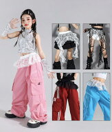 ダンス 腰巻き スカート ガールズ ダンス衣装 キッズ ヒップホップ バンダナ 腰巻風 hiphop kpop 韓国 ス…