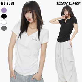 6/8限定★全品10%OFFクーポン! 【CBX LAB】ダンス 半袖 トップス シャツ 薄手 涼しい ボタンシャツ ホワイト ブラック グレー パープル レディース 可愛い 練習着 レッスン着 ストリート hiphop ヒップホップ ガールズ ダンスウェア
