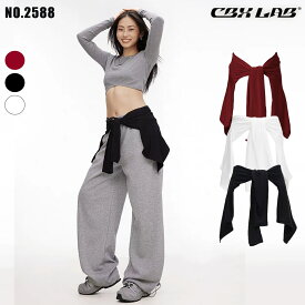 6/8限定★全品10%OFFクーポン! 【CBX LAB】腰巻き ダンス トップス シャツ ウエストタイシャツ 長袖 レディース 可愛い 練習着 レッスン着 ストリート hiphop ヒップホップ ガールズ ダンスウェア
