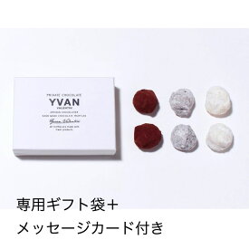 【当日発送・正規品・専用ギフト袋付き】イヴァン ヴァレンティン 2026 YVAN VALENTIN 6個入 トリュフチョコレート バレンタインチョコ 高級　ダーク2　ホワイト2　プラリーヌ2 人気　 新品　本命 義理 スイーツ プレゼント ギフト