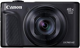 【新品・土日祝も当日発送】キヤノン コンパクトデジタルカメラ PowerShot SX740 HS BK ブラック(1コ入)　黒　Canon 光学40倍ズーム/4K動画/Wi-Fi対応 PSSX740HSBK 送料無料 請求書、領収書、見積もり書、宛名作成可能です　お届け日より1年間のメーカー保証付き