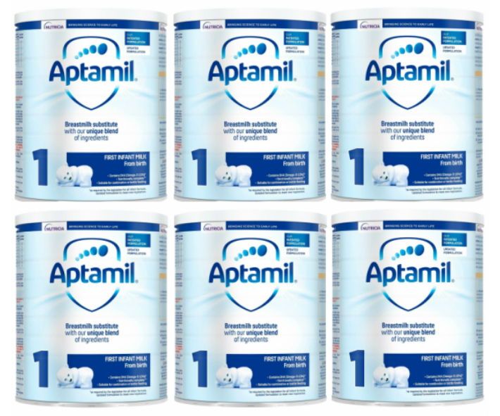【700gｘ6個セット・新生児から】Aptamil (アプタミル) 乳児用粉ミルク [DHA含有オメガ3 LCPs]【0カ月から】 |  ロイヤルグディーズ