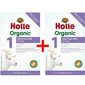 [400g 2箱セット・0カ月から] ホレ オーガニック ヤギミルク (Holle Organic Infant Goat Milk Formula) 乳児用ゴート粉ミルク ステップ1【リニューアル/DHA含有】
