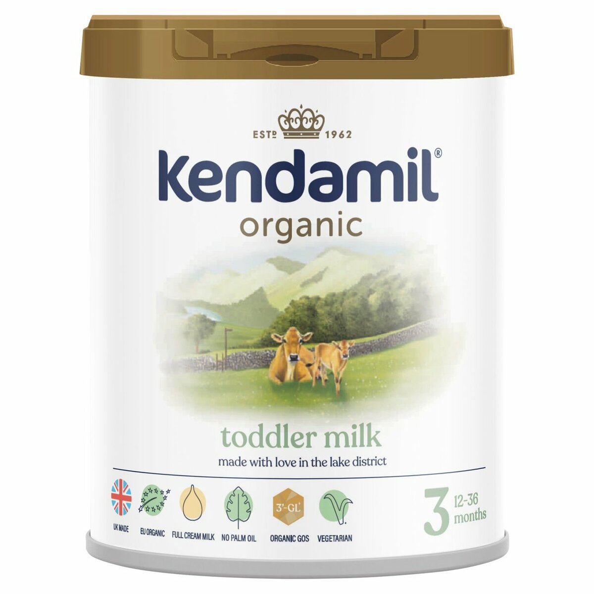 Kendamil Organic ケンダミル オーガニック 乳児用粉ミルク 800g おトク 6個セット 英国発送 Milk 1歳から 12ヶ月から パーム油フリー 年間ランキング6年連続受賞 Toddler 3