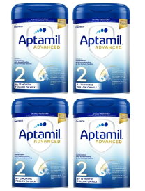 【800g 4個セット・6ヵ月から】New Aptamil ADVANCED 2 FOLLOW ON MILK (アプタミルアドバンスト) 乳児用 粉ミルク 厳しいヨーロッパ基準の粉ミルク