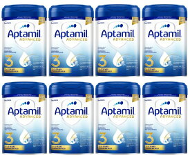 【800g 8個セット・1歳から】New Aptamil ADVANCED 3 Growing Up milk (アプタミルアドバンスト) 乳児用粉ミルク【まとめ買いでお得！】