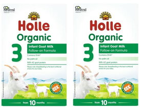 [400g 2箱セット・10ヶ月から] ホレ オーガニック ヤギミルク (Holle Organic Infant Goat Milk Formula 3) 乳児用ゴート粉ミルク ステップ3【パッケジリニューアル from 10 months /DHA含有】