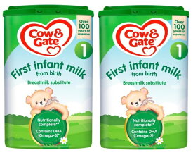 [800g 2個セット・0カ月から] カウ＆ゲート 乳児用 粉ミルク Cow & Gate 1 First Baby Milk　ステップ 1【新生児から 厳しいヨーロッパ基準の粉ミルク】 [イギリス発送]
