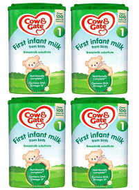 [800g x 4個セット・0カ月から] カウ＆ゲート 乳児用 粉ミルク Cow & Gate 1 First Baby Milk　ステップ 1【新生児から 厳しいヨーロッパ基準の粉ミルク】 [イギリス発送]