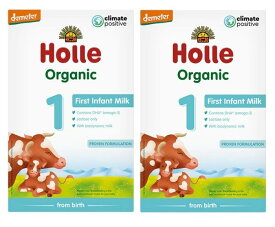 [400g 2箱セット・0カ月から] ホレ オーガニック 乳児用粉ミルク(Holle Organic Infant Formula) 粉ミルク ステップ　1 with DHA Baby milk ステップ　1【新生児から 厳しいヨーロッパ基準の粉ミルク】【リニューアル/DHA含有】【イギリス直送】