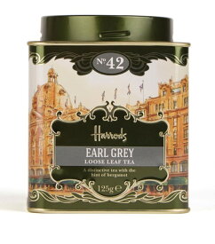[125g x 1缶] HARRODS No. 42 Earl Grey Loose Leaf Tea ハロッズ No.42 アールグレイ リーフティー (125g) 英国紅茶 [配送目安期間2-3週間]