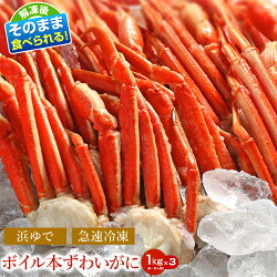 カニ かに 蟹 ボイル ずわいがに 脚 半身 3kg 1kg×3箱 6-7人前 カニ爪 カニ脚 肩肉 ギフト箱入り ズワイ蟹 贈答品 BBQ 焼きガニ 父の日 お中元 送料無料 父の日 ギフト敬老の日