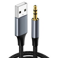 3.5mmオーディオ - USB 音声変換ケーブル 80cm ステレ オオーディオケーブル ヘッドフォン/スピーカー/Wi…