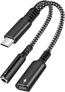 USB-C 1 TO 2 3.5mmオーディオポート / USB-C 充電ポート オスメス スプリッター タイプC イヤホン変換アダプタ PD60W 急速充電 二股ケーブル イヤホンジャック 音楽を聴きながら充電 送料無料