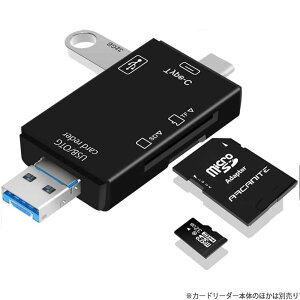OtOTGJ[h[_[ 6in1 USB /Type-C /MicroUSB to micro SD/SDJ[h [_[ USB @\ ʐ^/rfI ` USB2.0 摜  iPhone 16 15/androidΉ fWJ X}z] AhCh ^ubgX