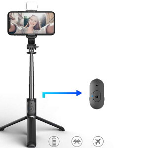 X}zB_ Or LEDCg Rt y ܂肽ݎ RpNg360°]  ZJ_ 10mu px Ў葀 B胉CgX^h selfie stick tripod Or rp iphone