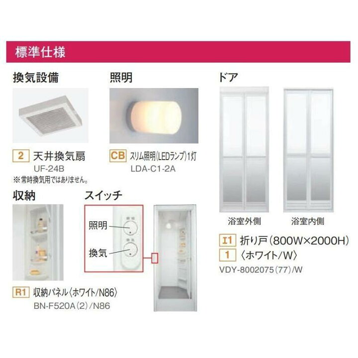 楽天市場】リクシル シャワーユニット0808 標準仕様 マット Lパネル 