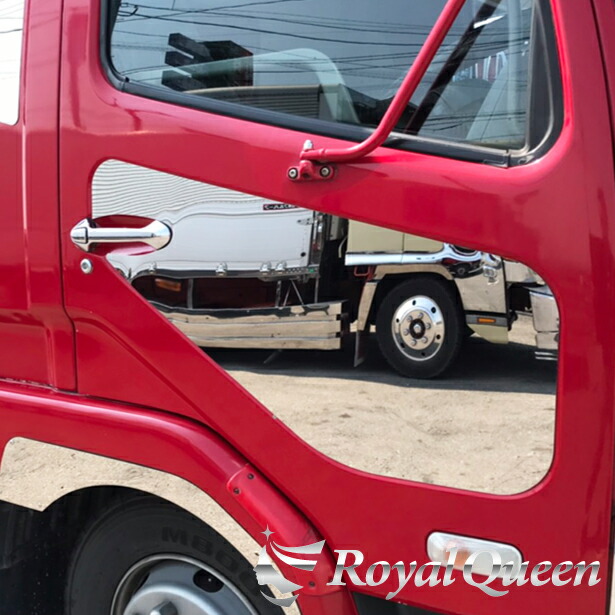 【送料無料】【三菱ふそう ベストワンファイター/ニューファイター ドアガーニッシュ 鏡面 #1000】FUSO トラック デコトラ パーツ  トラック用品 ステンレス RoyalQueen【RQWP11F】 | Royal Queen