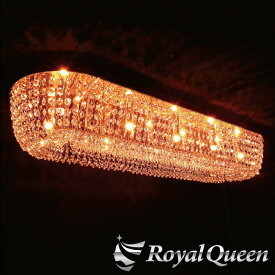 【送料無料】【ゴールドメッキ 豪華 オーバル型 シャンデリア 900×300（別途延長可）】トラック デコトラ パーツ トラック用品 バス ステンレス 照明 天吊り 送料無料 RoyalQueen【RQCO3】