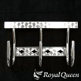 【送料無料】【汎用★丸棒巻き 3連チェーンフック ウロコ柄 ダイヤ】トラック デコトラ パーツ 飾り トラック用品 ステンレス RoyalQueen【RQSH2】