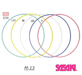 【2024 New color】スタンダードフープ M-13 SASAKI 手具アイスミント　ホワイト ピンク　レモンイエロー　ラベンダー60~90cm(5cm間隔)