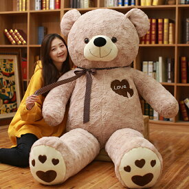 【185cm」くま ぬいぐるみ 大きい テディベアクマのぬいぐるみ 大きいぬいぐるみ くま 抱き枕 かわいい 熊 手触りふわふわ 癒し可愛いくま インテリア 全長185cm 3色選択可能