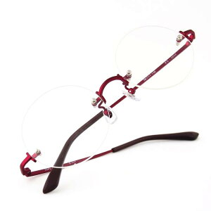 ガールズ&パンツァー めがね 最終章 知波単学園 チハタン 福田はる TYPE-FUKUDA 丸メガネ ラウンド レッド アニメ キャラクターグッズ めがね ツーポイント 縁無し リムレス ガルパン アイワン