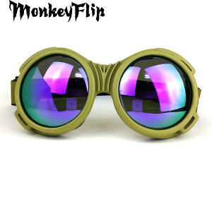 ゴーグル MonkeyFlip 幼女戦記 モンキーフリップ 62サイズ アーミー UVカットレンズ コラボ メンズ 男性用 おしゃれ 送料無料 アイワン秋葉原