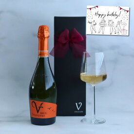 【選べるメッセージカード】バレンタイン ワイン ギフト バルディビエソ ブリュット スパークリング ワイン 750ml 1本/リボン化粧箱包装 御祝い 御礼 御礼 結婚 入社 御祝 結婚 内祝い お返し メッセージカード 誕生日 メッセージ