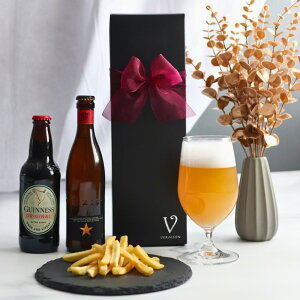 【25日最大P10倍 選べるメッセージカード】お中元 夏ギフト ビール おつまみ ポテト ギフト ビール ギネスエキストラスタウト イネディット 330ml 国産ローズマリー味 カード 誕生日 リボン化