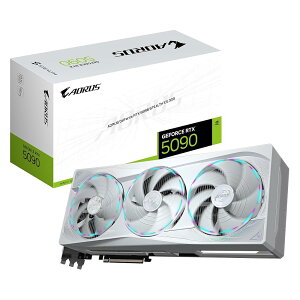 GIGABYTE NVIDIA Geforce RTX5090 ���� �O���t�B�b�N�{�[�h GDDR7 32GB �M�K�o�C�g �y�������K�㗝�X�i�z GV-N5090AORUSST ICE-32GD