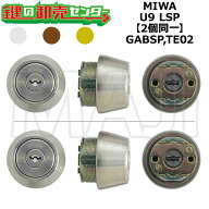 MIWA,美和ロック GABSP,TE02 鍵交換用 MIWA U9 LSP 2個同一シリンダー 鍵(カギ) 交換 取替