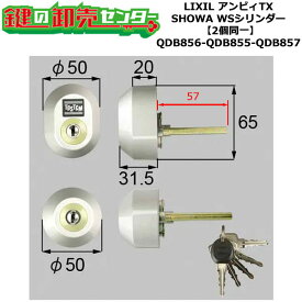 【2個同一】【QDB856-QDB855-QDB857】DGZZ1034 アンビィTX 鍵(カギ) 交換 取替えシリンダーセット WSシリンダー2個同一 標準キー5本付き LIXIL（リクシル）TOSTEM（トステム）QDB856-QDB855-QDB857