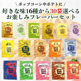 夢フル 選べる30袋 ポップコン フレーバー フライドポテト シーズニング パウダー 全16種 お試し 小分け 3g バラエティセット のり塩 醤油バター 送料無料 ハニー お祭り 文化祭 イベント