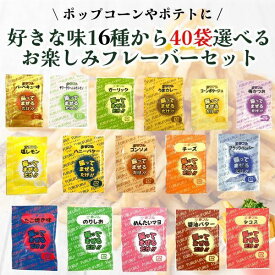 夢フル 選べる40袋 ポップコン フレーバー フライドポテト シーズニング パウダー 全16種 お試し 小分け 3g バラエティセット のり塩 醤油バター 送料無料 ハニー お祭り 文化祭 イベント