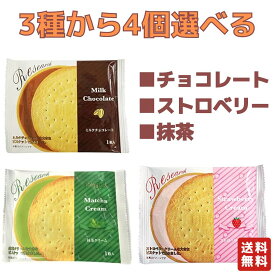 チョコレート ストロベリー 抹茶 サンドリサーチ 3種から4個選べるセット ビスケット リサーチビスケット クッキー 前田製菓 送料無料