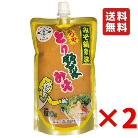 とり野菜みそ 500g 2袋 味噌 スタンドパック キャップ付 まつや みそ 調味料 とり野菜 時短料理 時短ごはん 鍋の素 鍋スープ 鍋 手軽 簡単調理 鍋セット 送料無料