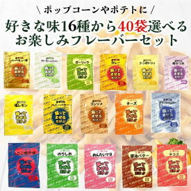 夢フル 選べる40袋 ポップコン フレーバー フライドポテト シーズニング パウダー 全16種 お試し 小分け 3g バラエティセット のり塩 醤油バター 送料無料 ハニー お祭り 文化祭 イベント