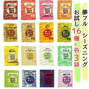 夢フル お試し 16種×各3袋 計48袋 ポップコーンフレーバー フライドポテト シーズニング 屋台 シーズニングパウダー 小分け バラエティパック 送料無料 文化祭