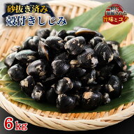 冷凍 しじみ 6kg (1kg×6袋) 大容量 砂抜き処理済 殻付き 貝 蜆汁 しじみの味噌汁 蜆 シジミ 殻付き貝 し…