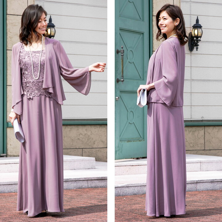 楽天市場】ロングドレス マザーズドレス ボレロ セット 大きいサイズ  