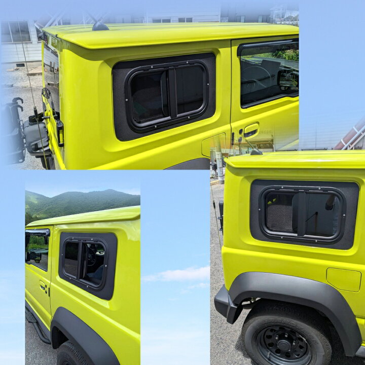 楽天市場】クォーター ガラス スライド 開閉 JB64 JB74 ジムニー専用