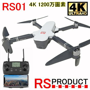 RSプロダクト RS01当社オリジナルドローン!【GPS ブラシレスモーター 自動追尾】4K高画質 ケース付【カメラ角度90°操作可能】ドローン 1km/25分飛行 日本語説明書(hubsan mjx dji holly stone)