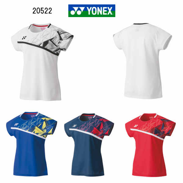ヨネックス YONEX ウェア 注目 テニス ソフトテニス バドミントン ユニフォーム ウィメンズ ゲームシャツ 20522 ダークブルー フラッシュレッド レディースウェア