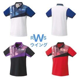ヨネックス ウェア YONEX テニス ソフトテニス バドミントン ユニフォーム レディース ゲームシャツ ホワイト ブラック サンセットレッド 20737